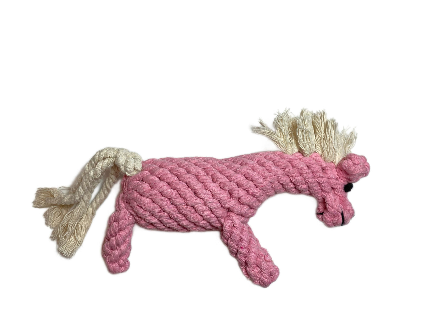 Pink Horse rope toy small