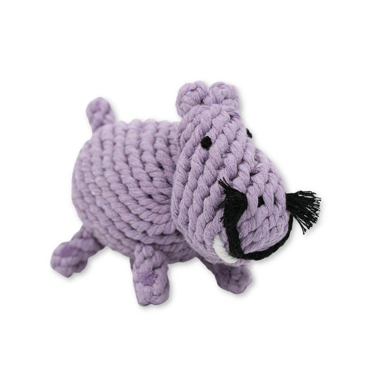 Purple Hippo rope toy